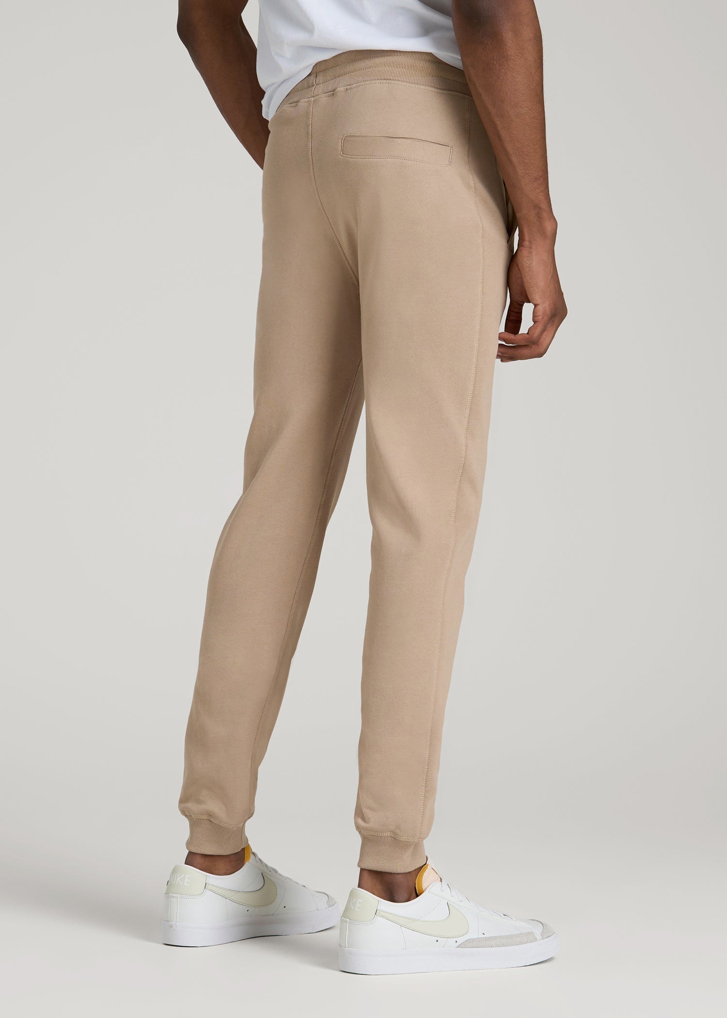 American Tall Outlet | Wearever 2.0 French Terry Joggers for Tall Men in Light Camel