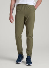 American Tall For Sale | Featherweight Perforated Training Joggers for Tall Men in Olive