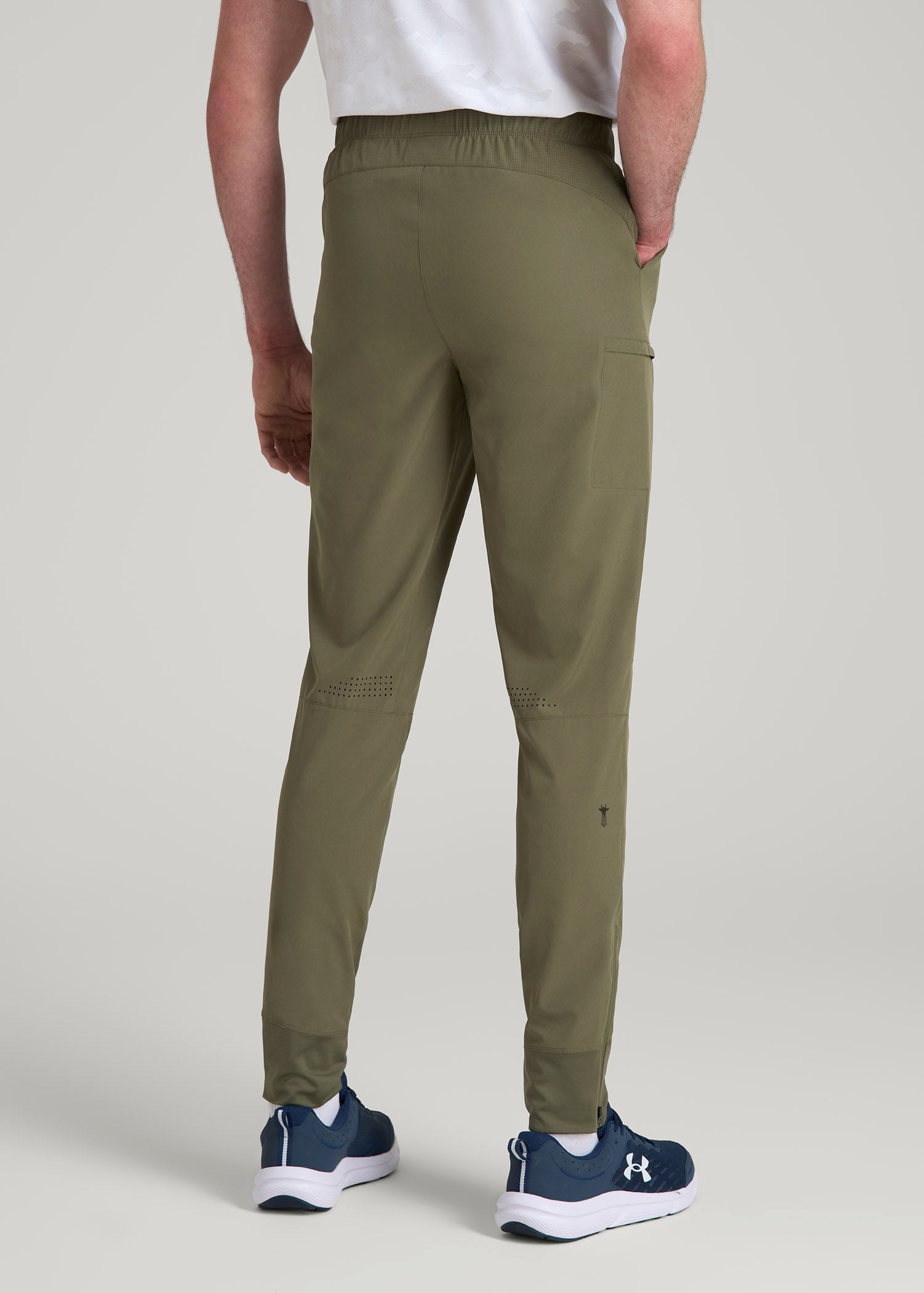 American Tall For Sale | Featherweight Perforated Training Joggers for Tall Men in Olive