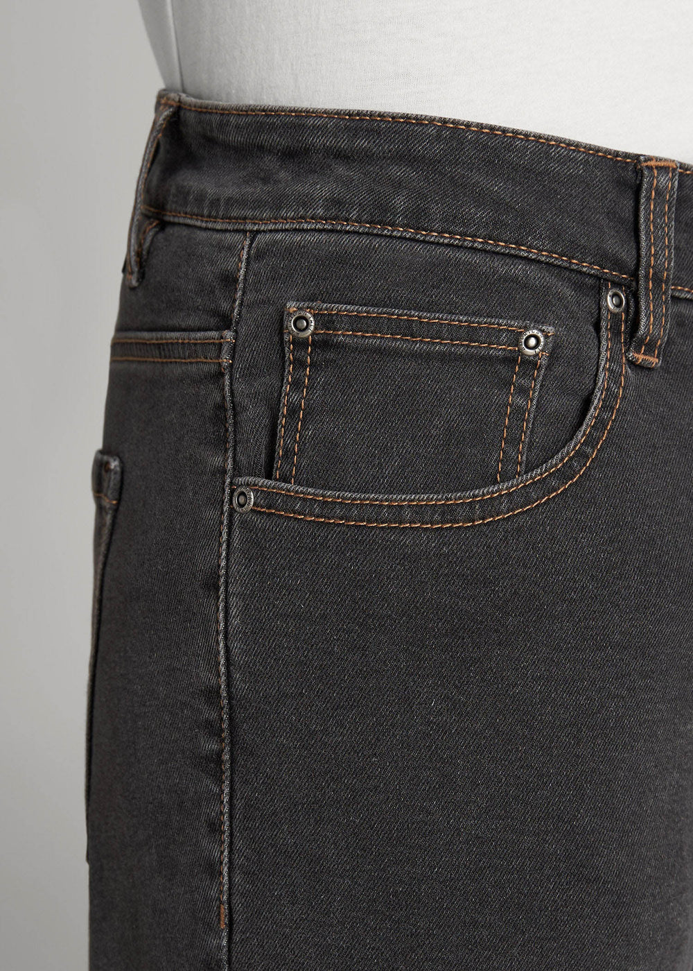 American Tall Online Shop | Carman TAPERED Jeans for Tall Men in Dark Grey Denim