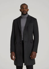 American Tall Sale | Wool Coat for Tall Men in Charcoal Mix