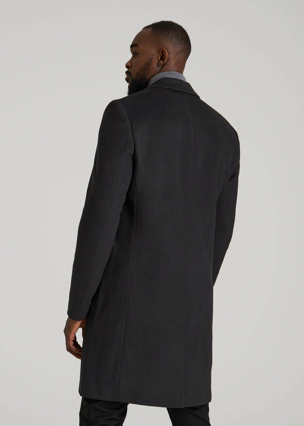 American Tall Sale | Wool Coat for Tall Men in Charcoal Mix