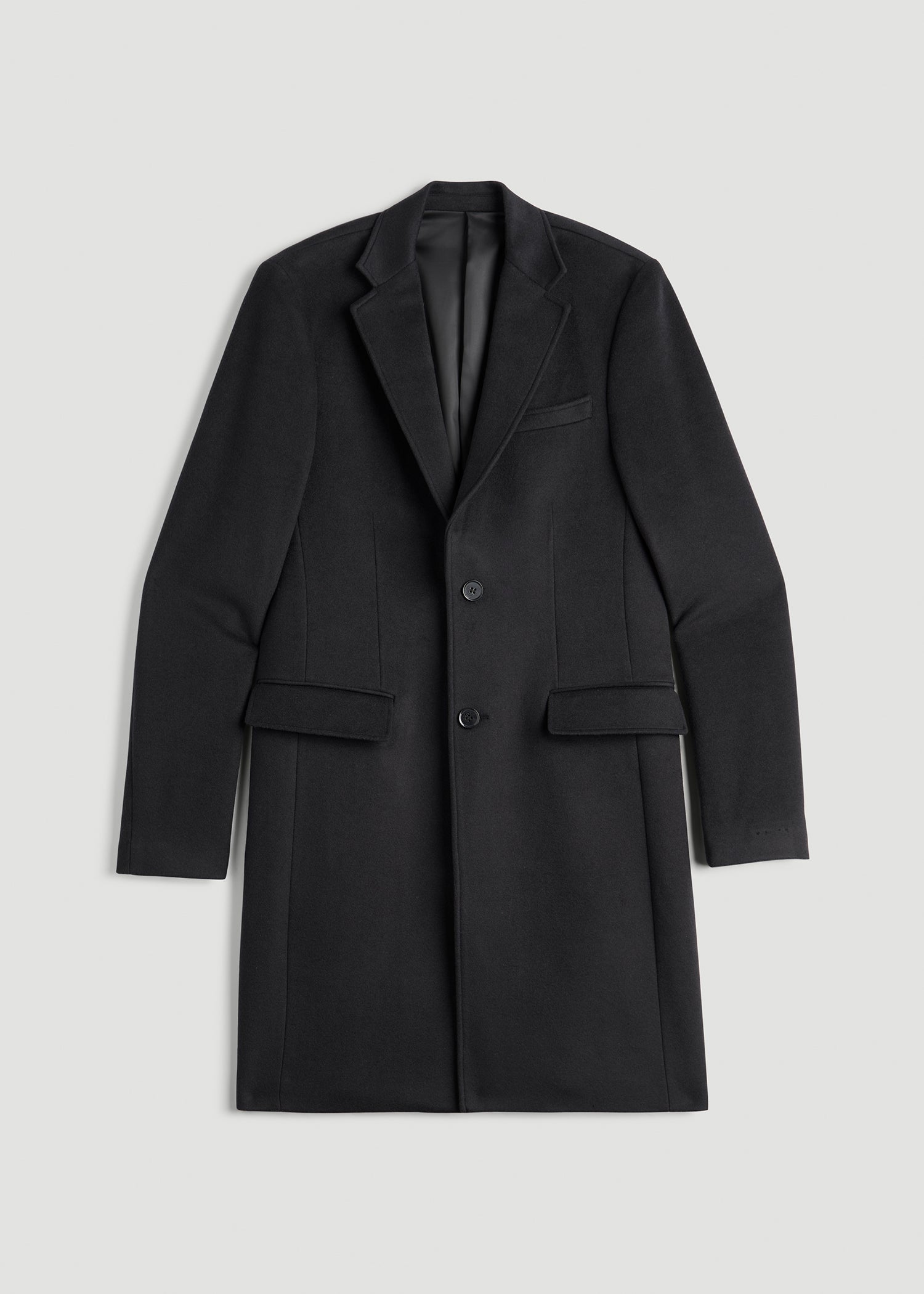 American Tall Sale | Wool Coat for Tall Men in Charcoal Mix