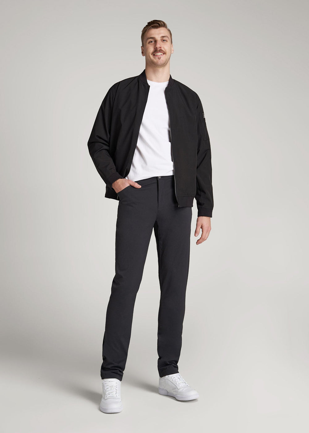 American Tall Online Shop | TAPERED-FIT Traveler Pants for Tall Men in Black