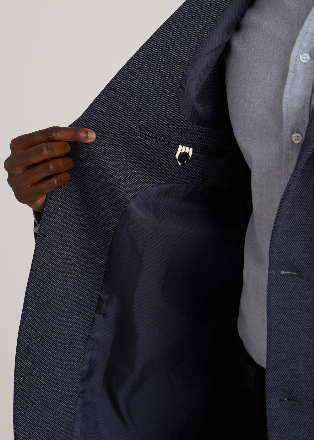 American Tall Discount | Core Blazer for Tall Men in Navy Diagonal