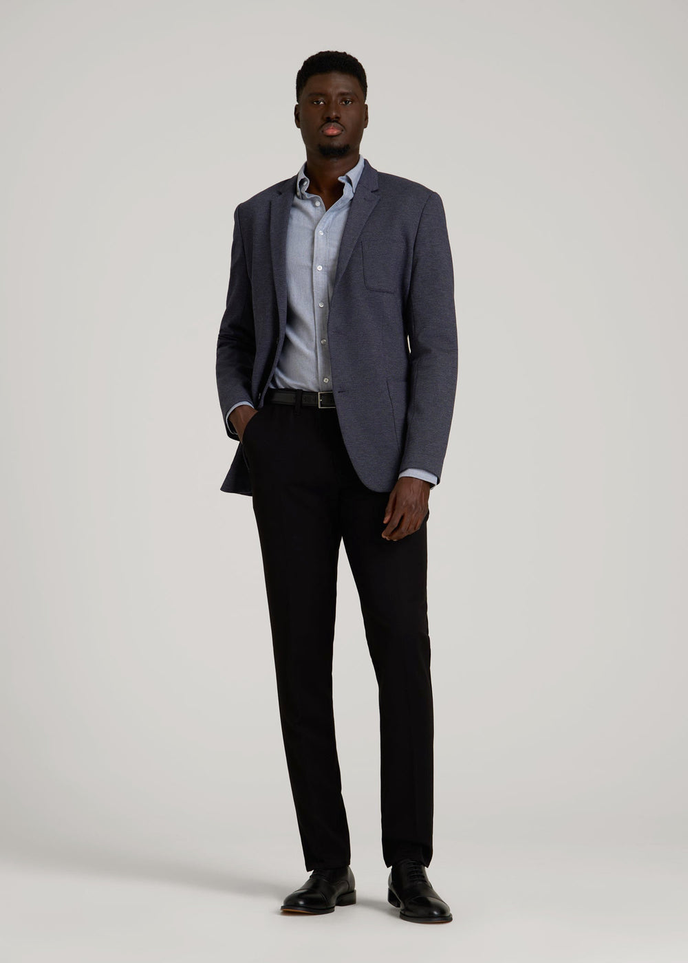 American Tall Discount | Core Blazer for Tall Men in Navy Diagonal