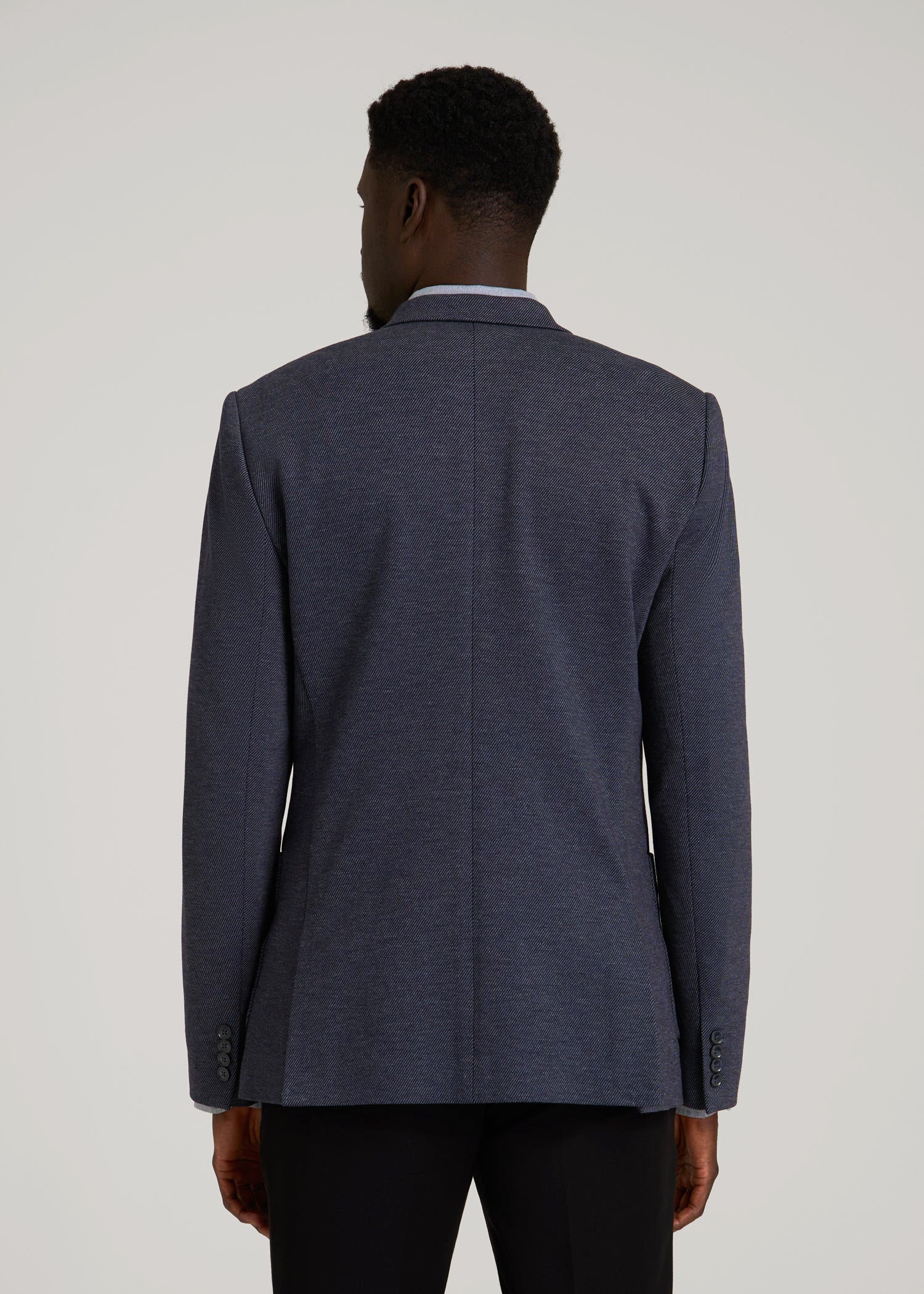 American Tall Discount | Core Blazer for Tall Men in Navy Diagonal