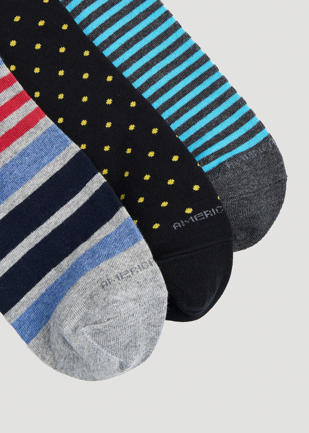 American Tall Outlet | Dress Socks Size 14 to 17 (3-Pack) for Tall Men in Pack A
