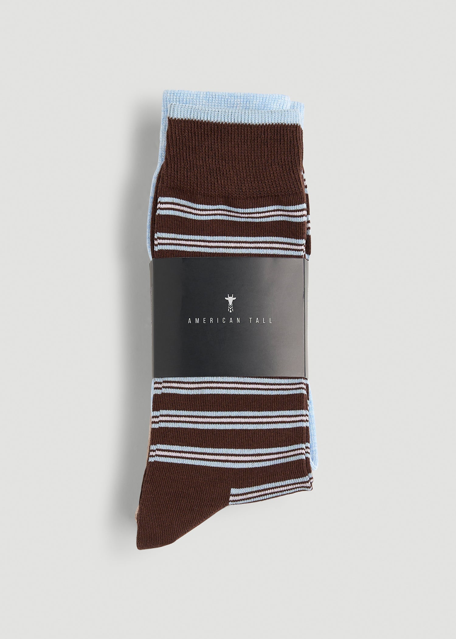 American Tall Online Shop | Dress Socks Size 14 to 17 (3-Pack) for Tall Men in Brown/Blue