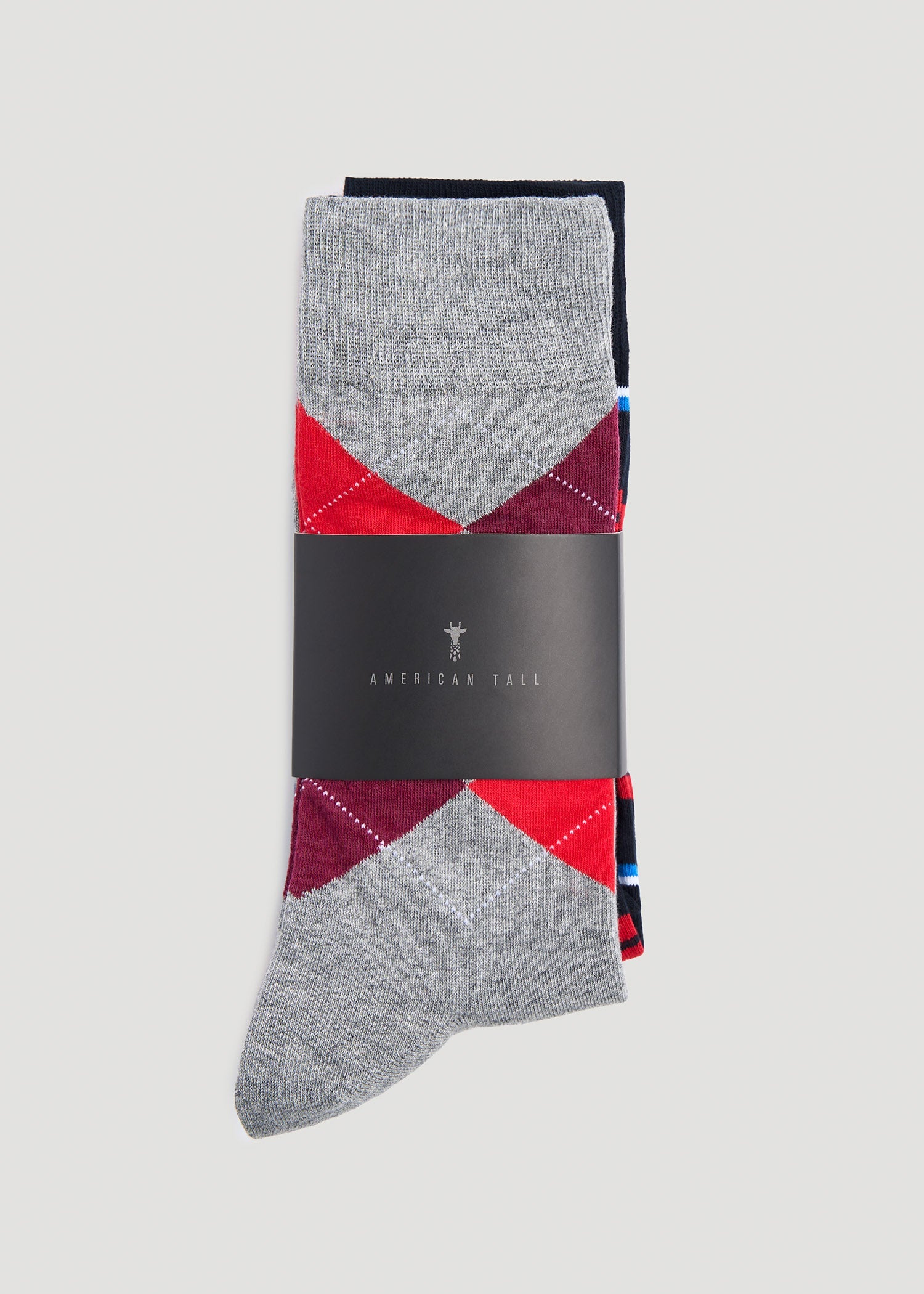 American Tall Sale | Dress Socks Size 14 to 17 (3-Pack) for Tall Men in Pack D