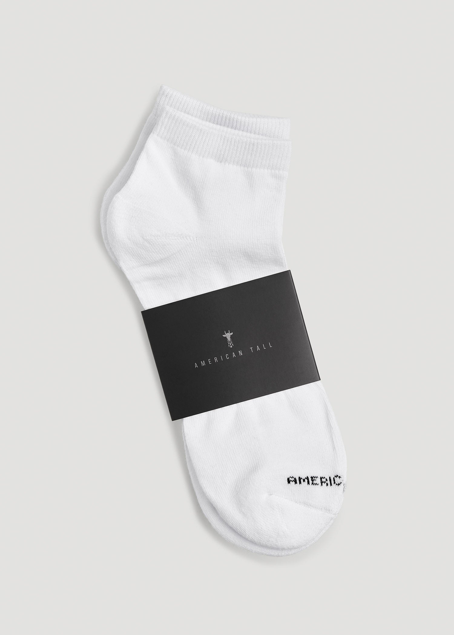 American Tall Outlet | Athletic Low Ankle Socks (X-Large Size: 13-15) for Tall Men in White