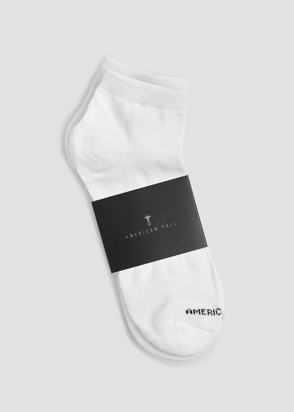 American Tall Outlet | Athletic Low Ankle Socks (X-Large Size: 13-15) for Tall Men in White