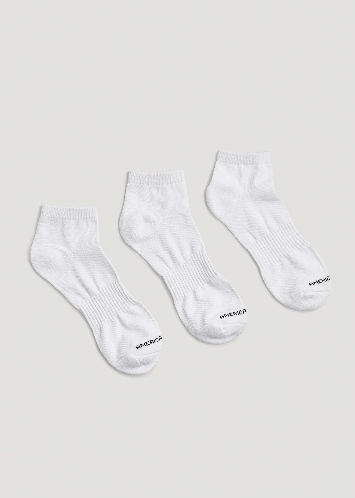 American Tall Outlet | Athletic Low Ankle Socks (X-Large Size: 13-15) for Tall Men in White