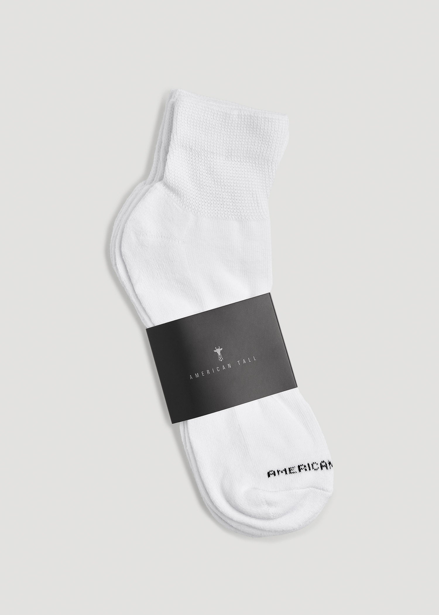 American Tall For Sale | Athletic Mid Ankle Socks (X-Large Size: 14-17) for Tall Men in White