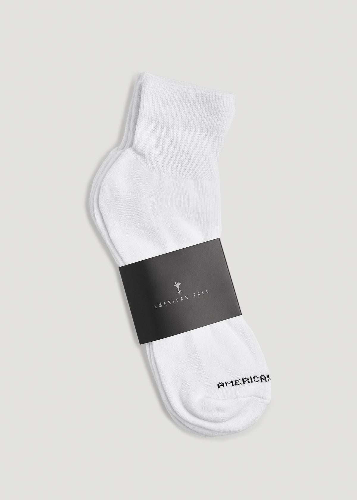 American Tall For Sale | Athletic Mid Ankle Socks (X-Large Size: 14-17) for Tall Men in White