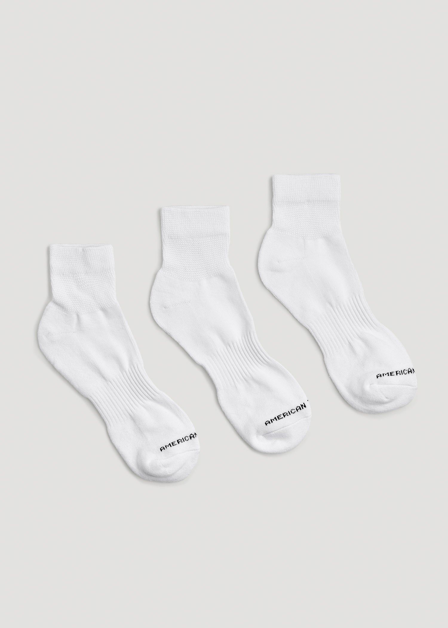 American Tall For Sale | Athletic Mid Ankle Socks (X-Large Size: 14-17) for Tall Men in White
