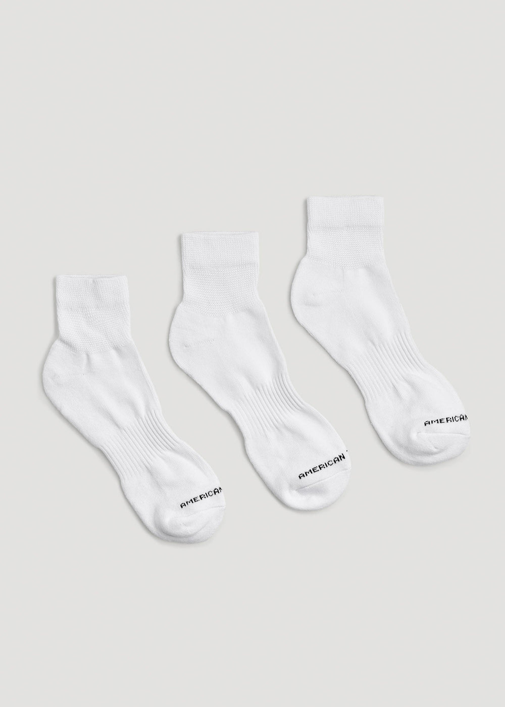 American Tall For Sale | Athletic Mid Ankle Socks (X-Large Size: 14-17) for Tall Men in White