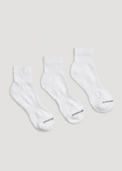 American Tall For Sale | Athletic Mid Ankle Socks (X-Large Size: 14-17) for Tall Men in White