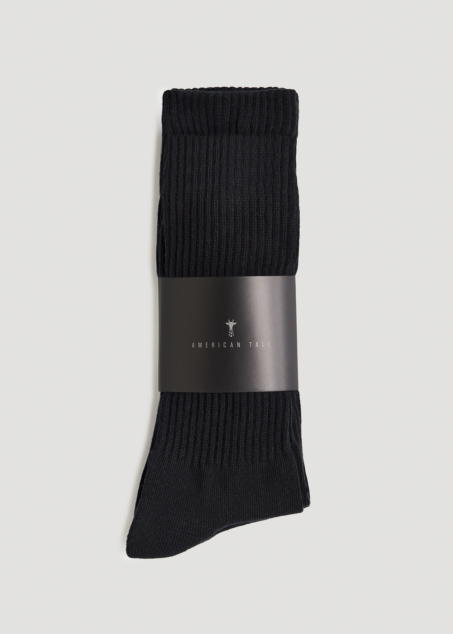 American Tall Online Shop | Athletic Crew Socks (X-Large Size: 13-15) for Tall Men in Black