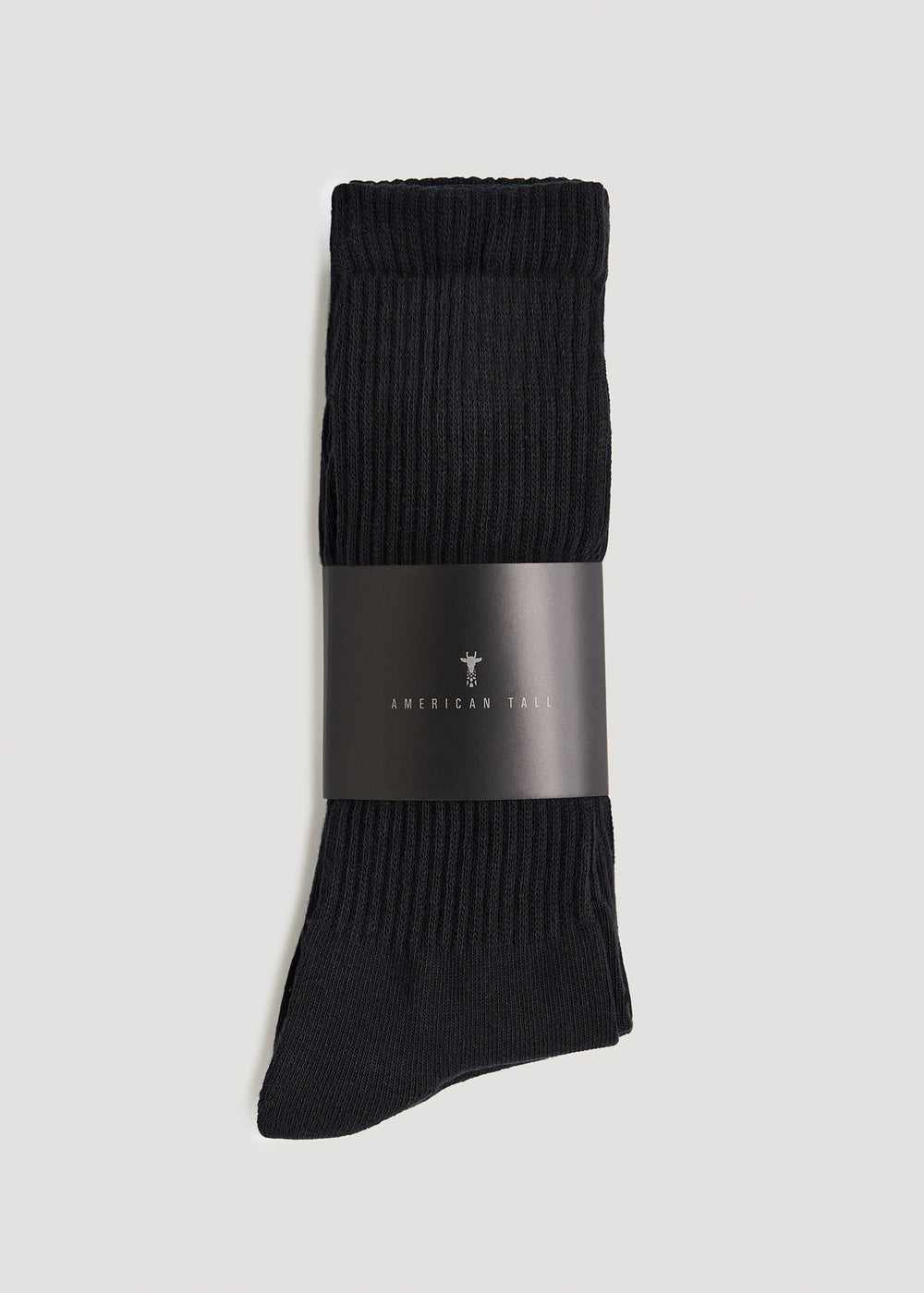 American Tall Online Shop | Athletic Crew Socks (X-Large Size: 13-15) for Tall Men in Black