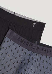 American Tall Online | Micro Modal Boxer Briefs for Tall Men in Giraffe Print & Black