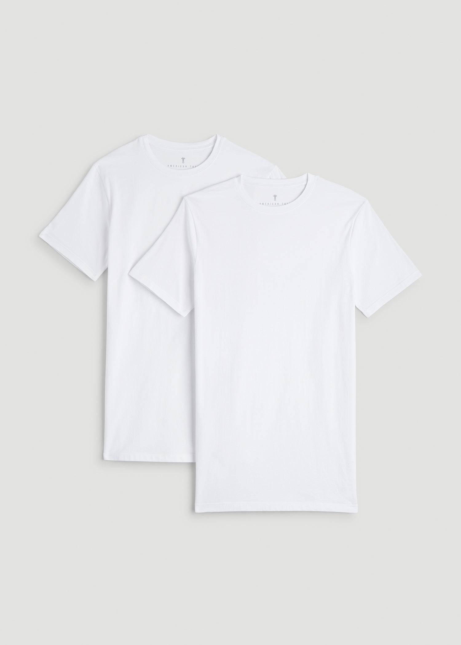 American Tall Outlet | 2-pack Classic Crewneck Undershirt for Tall Men in Optic White