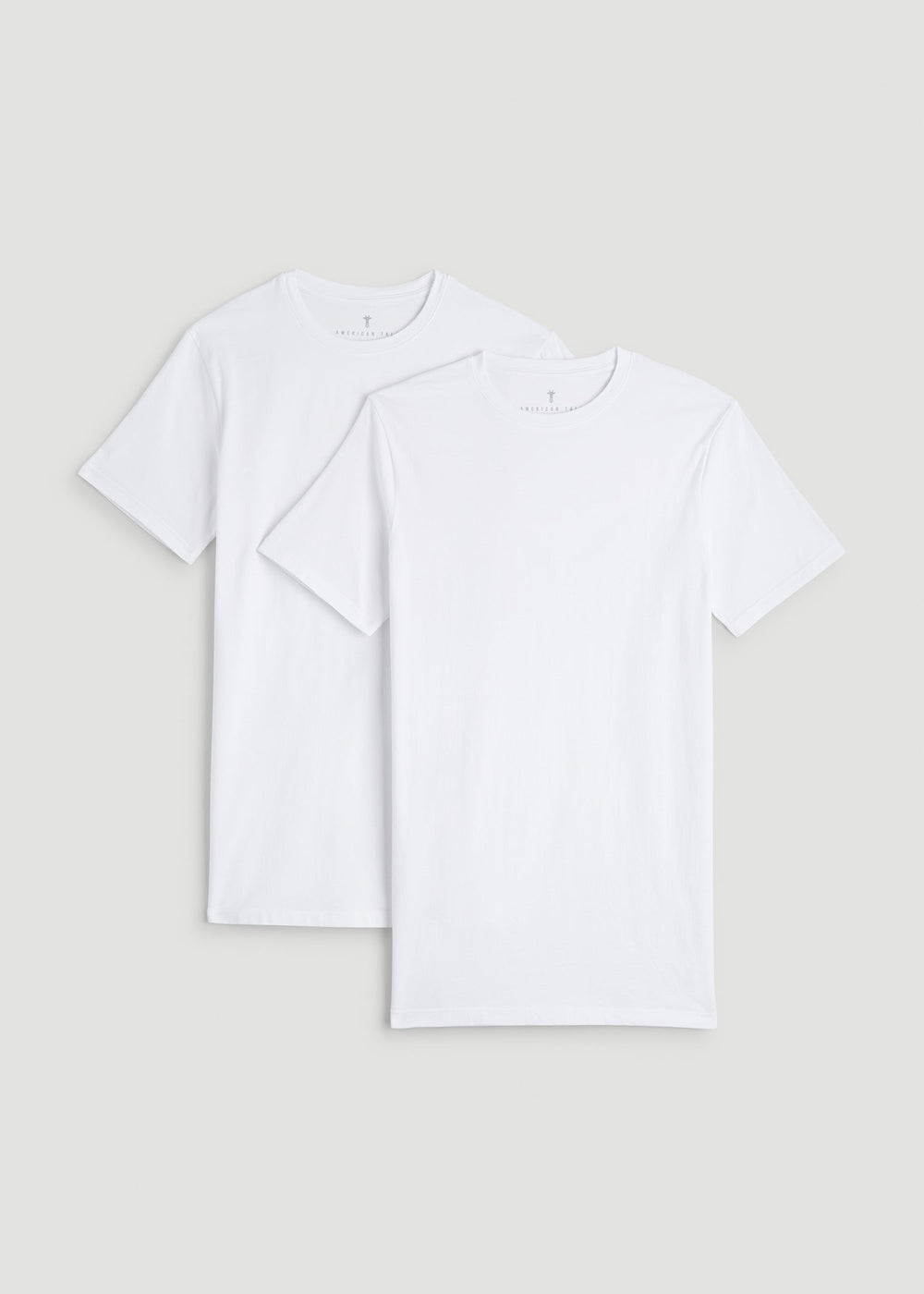 American Tall Outlet | 2-pack Classic Crewneck Undershirt for Tall Men in Optic White