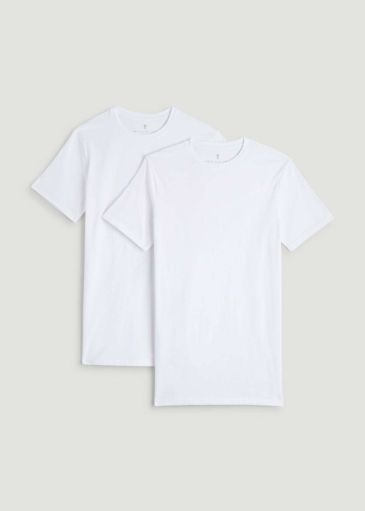 American Tall Outlet | 2-pack Classic Crewneck Undershirt for Tall Men in Optic White