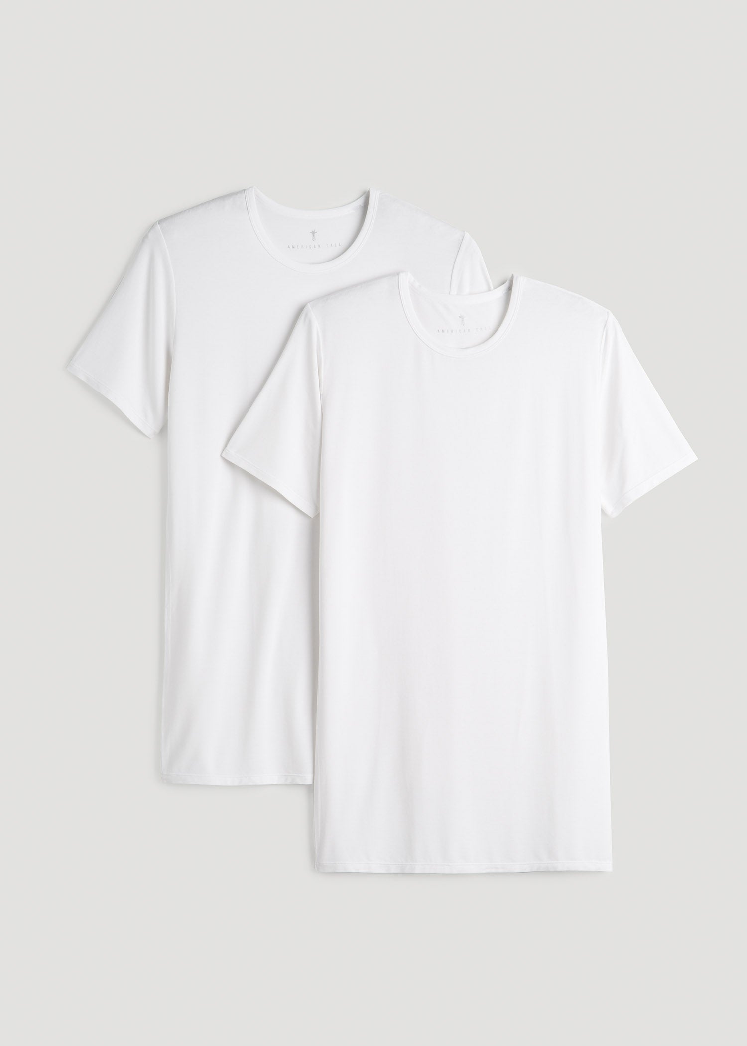 American Tall For Sale | 2-Pack Luxe Modal Crewneck Undershirts for Tall Men in White