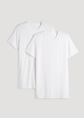 American Tall For Sale | 2-Pack Luxe Modal Crewneck Undershirts for Tall Men in White