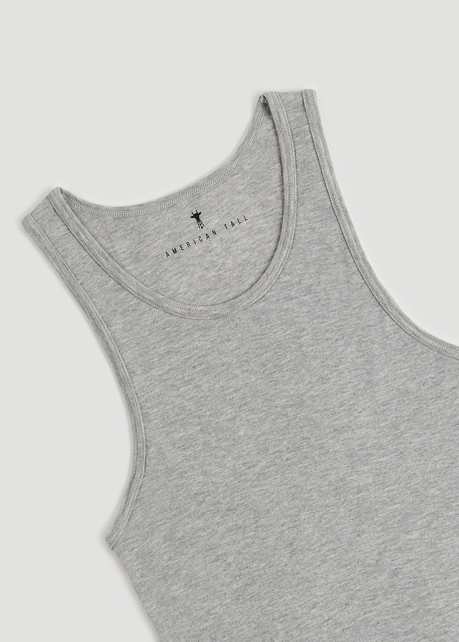 American Tall Sale | Ribbed Undershirt Tank Top for Tall Men in Grey Mix