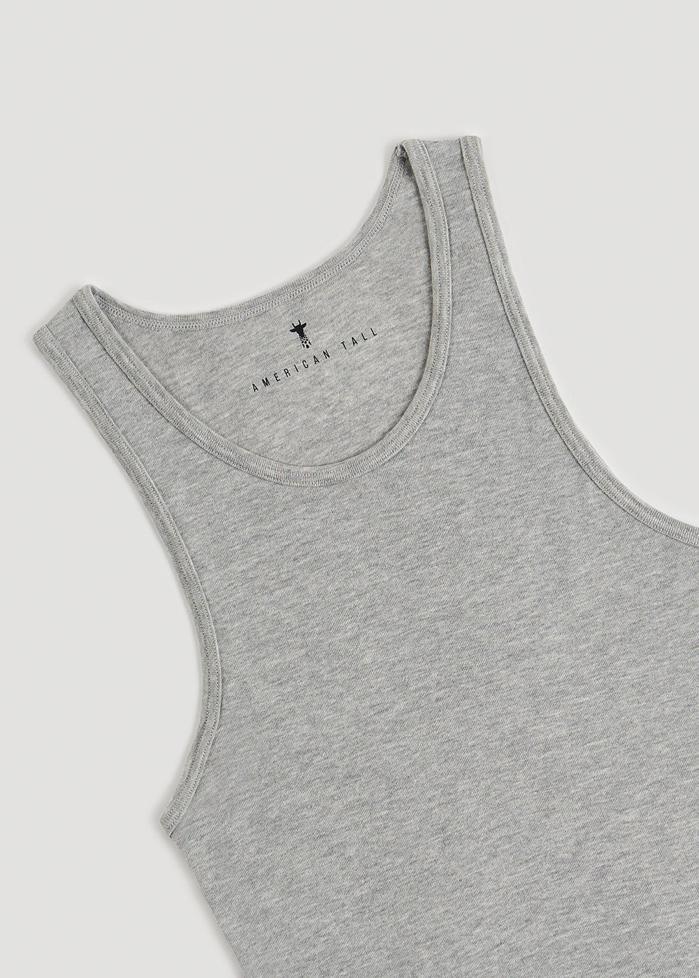 American Tall Sale | Ribbed Undershirt Tank Top for Tall Men in Grey Mix