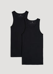 American Tall Outlet | Ribbed Undershirt Tank Top for Tall Men in Black