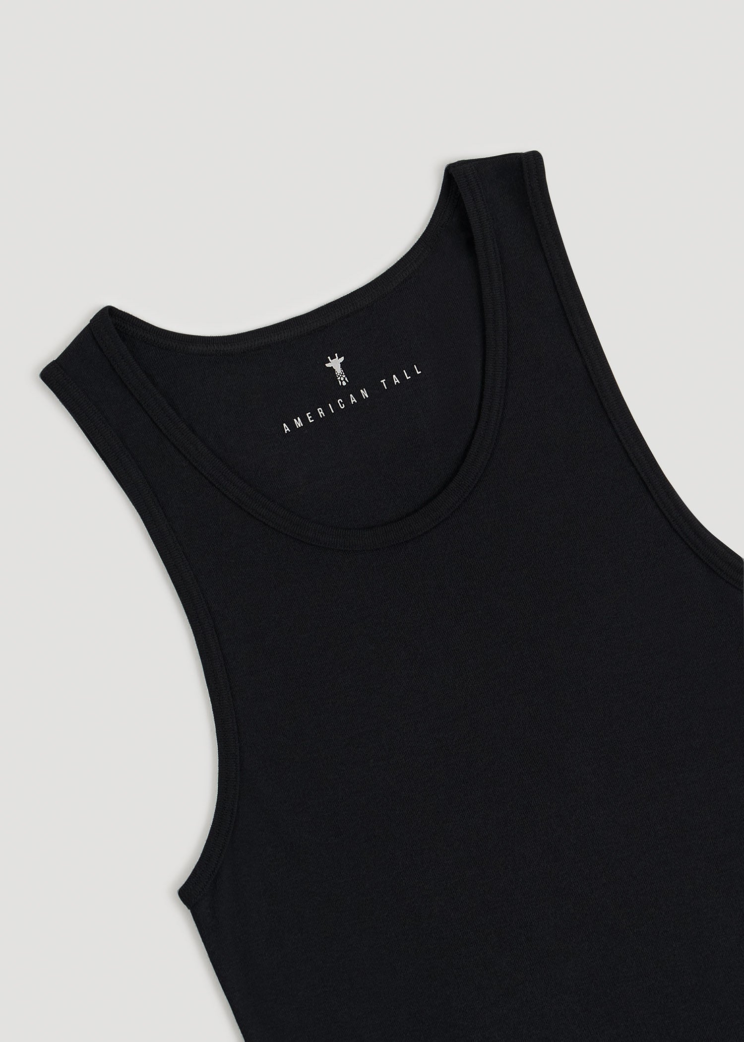 American Tall Outlet | Ribbed Undershirt Tank Top for Tall Men in Black