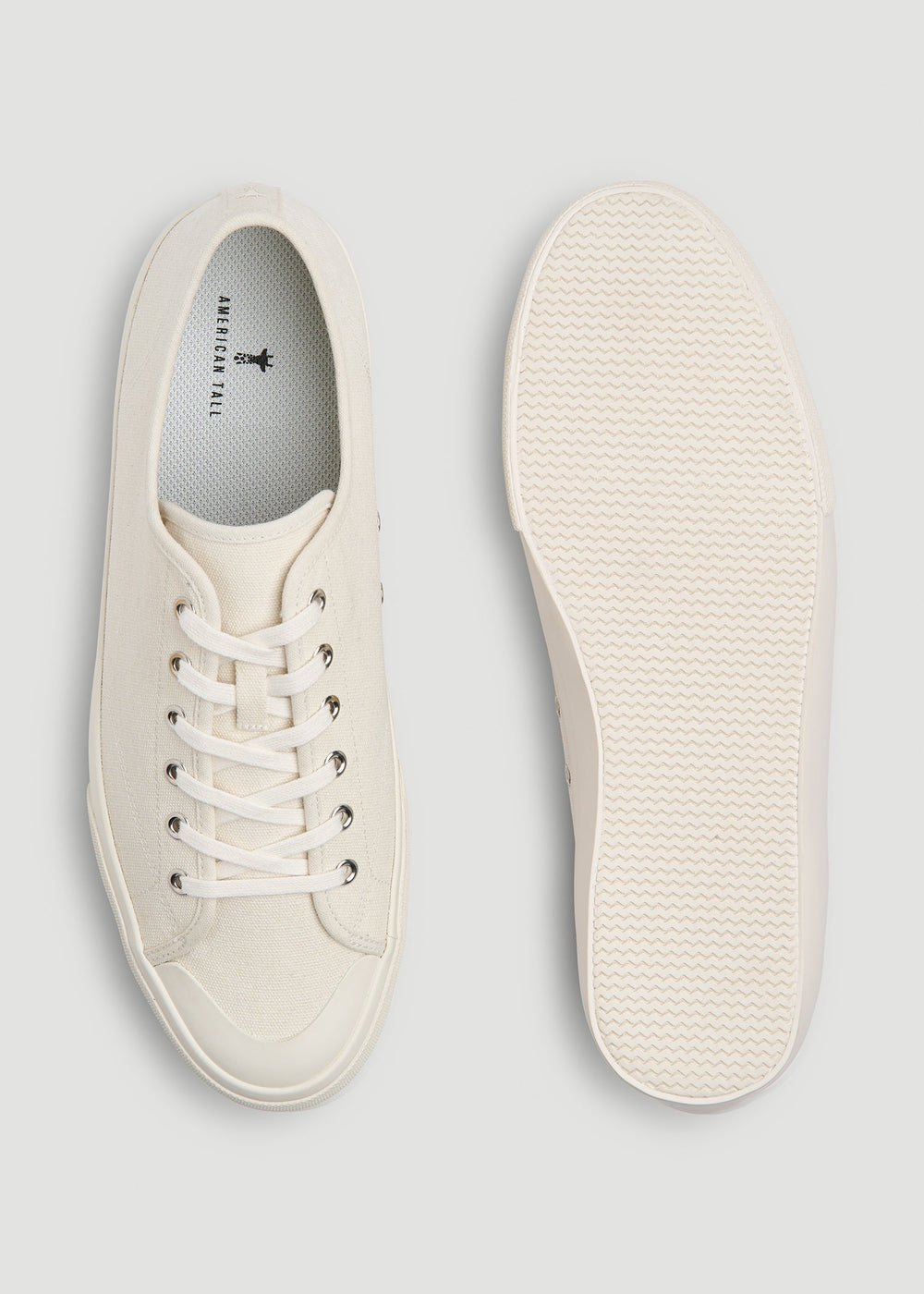 American Tall Sale | Vulcanized Sneaker for Tall Men in Ecru