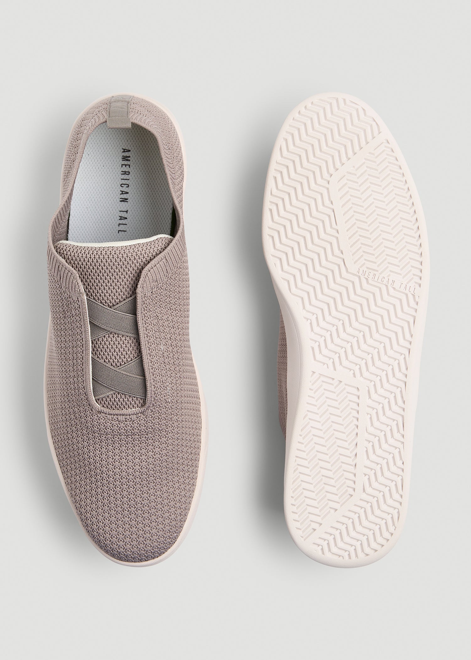 American Tall Outlet | Lightweight Knit Sneakers for Tall Men in Moon Rock