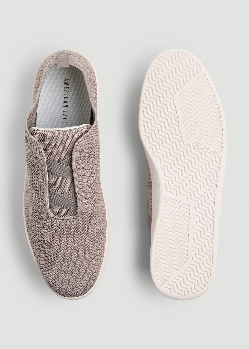 American Tall Outlet | Lightweight Knit Sneakers for Tall Men in Moon Rock