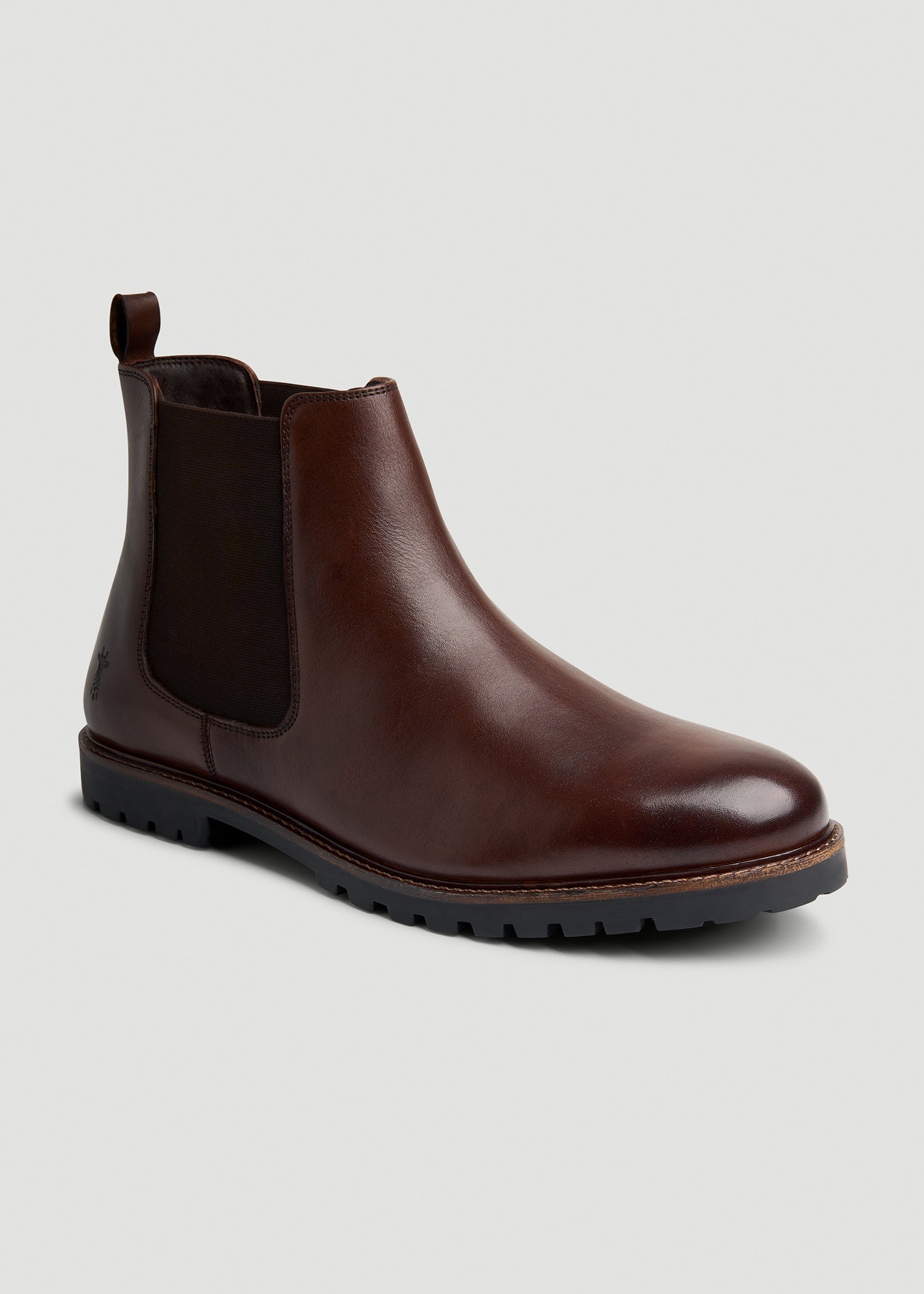 American Tall For Sale | Lug Sole Chelsea Boots for Tall Men in Dark Brown