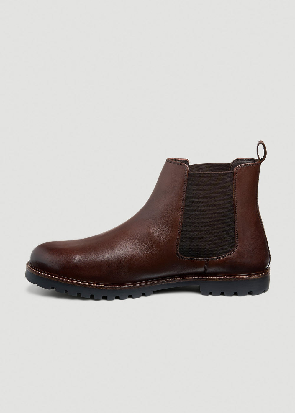 American Tall For Sale | Lug Sole Chelsea Boots for Tall Men in Dark Brown