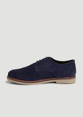 American Tall Discount | Suede Wingtip Oxfords for Tall Men in Dark Navy