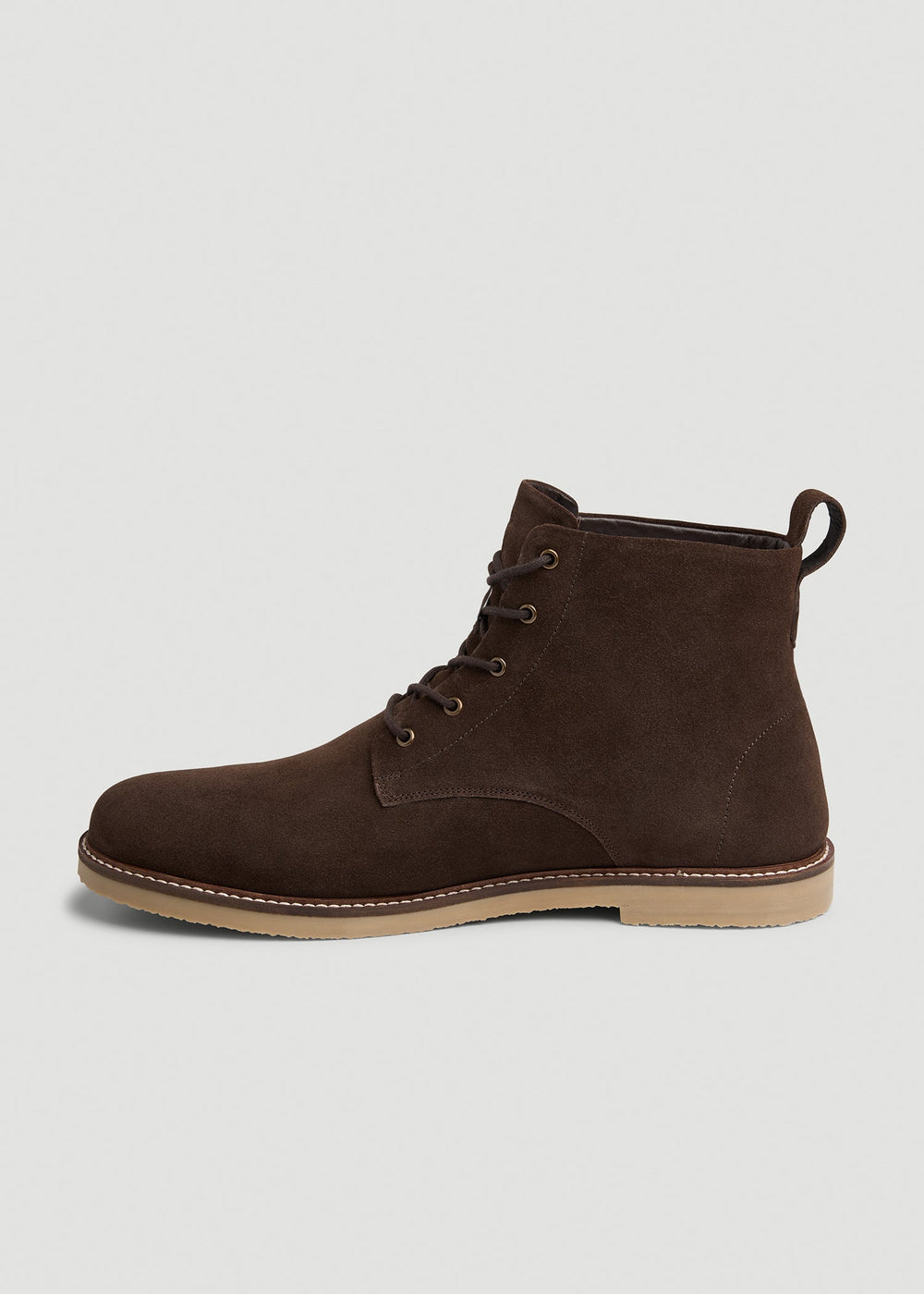 American Tall Outlet | Suede Crepe Sole Boots for Tall Men in Dark Brown