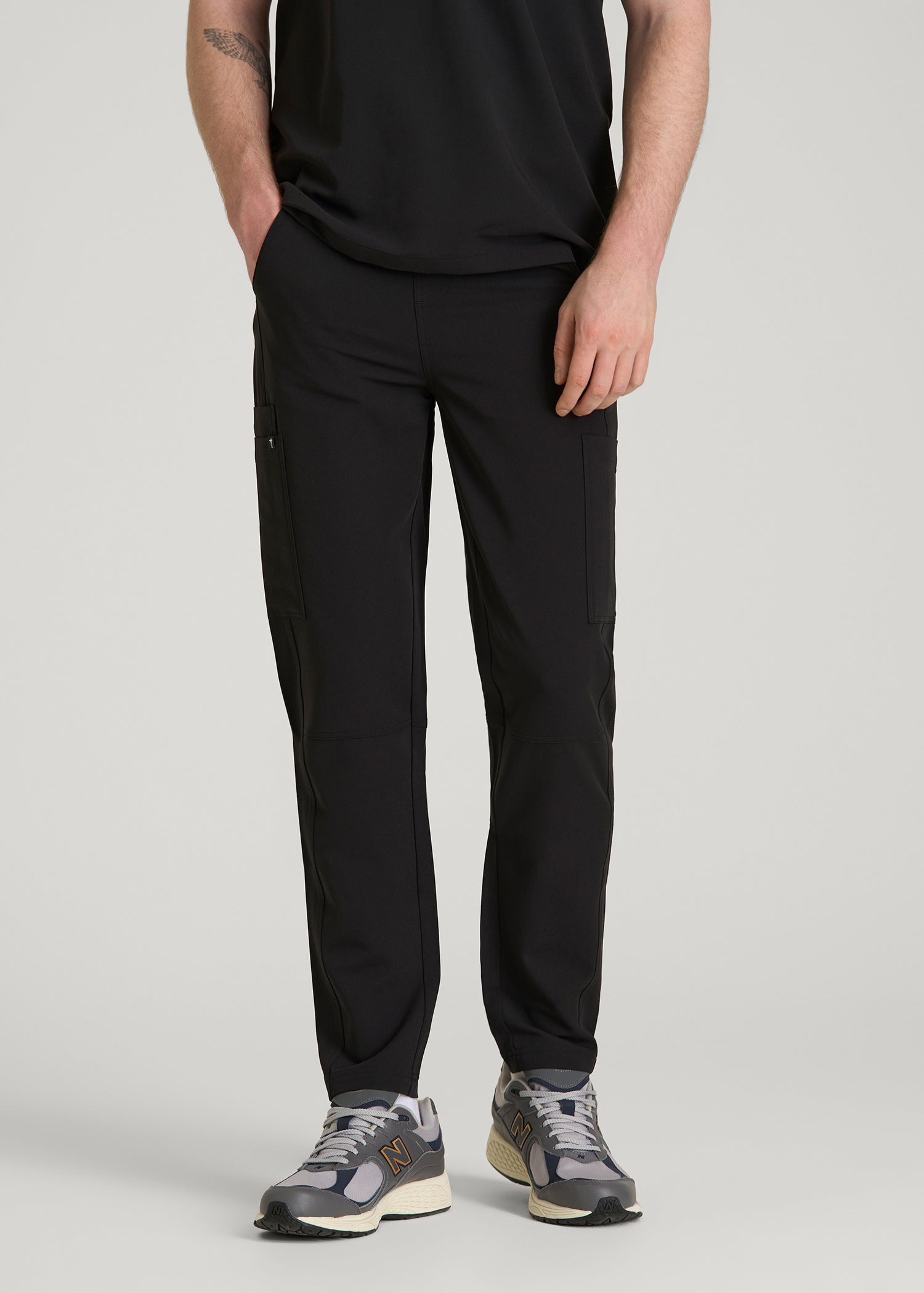 American Tall Online Shop | Cargo Scrub Pants for Tall Men in Black