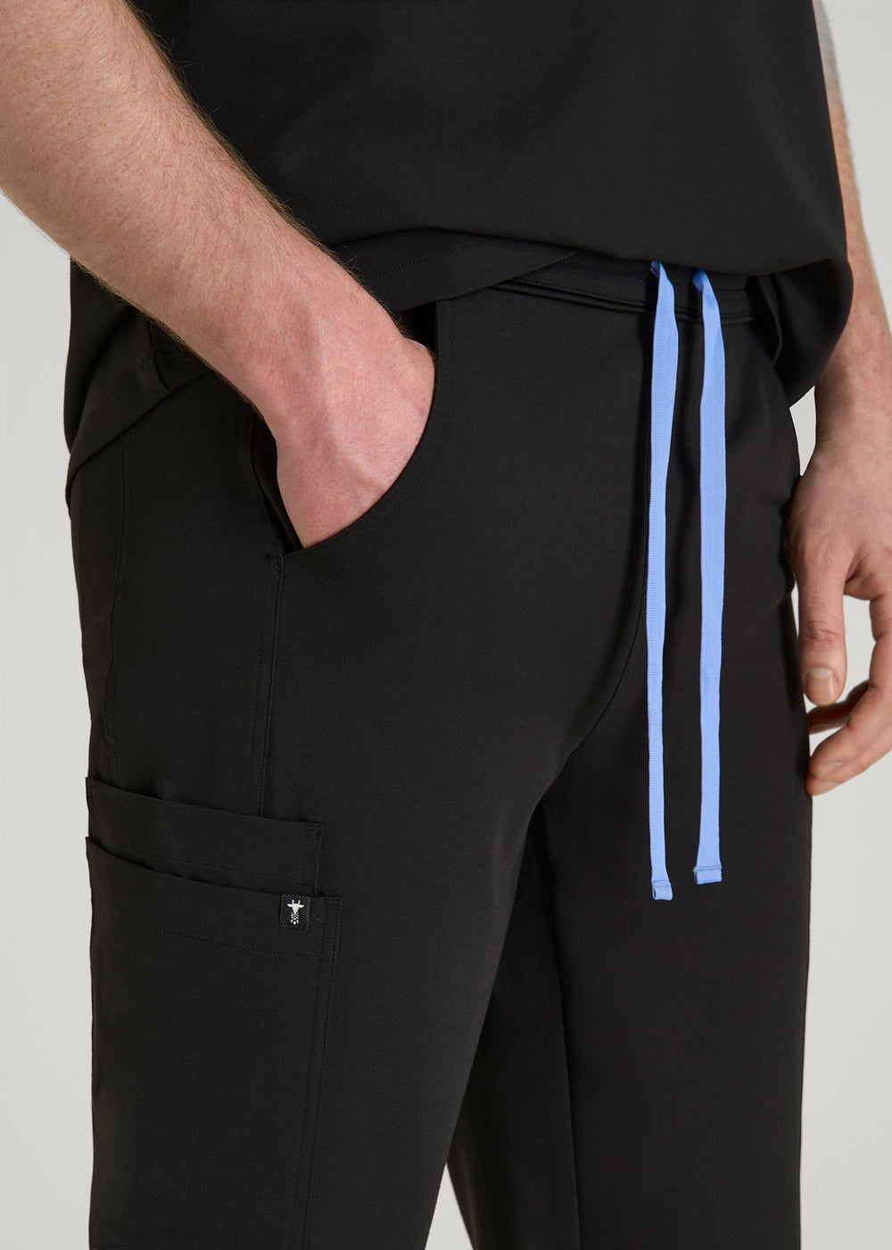 American Tall Online Shop | Cargo Scrub Pants for Tall Men in Black