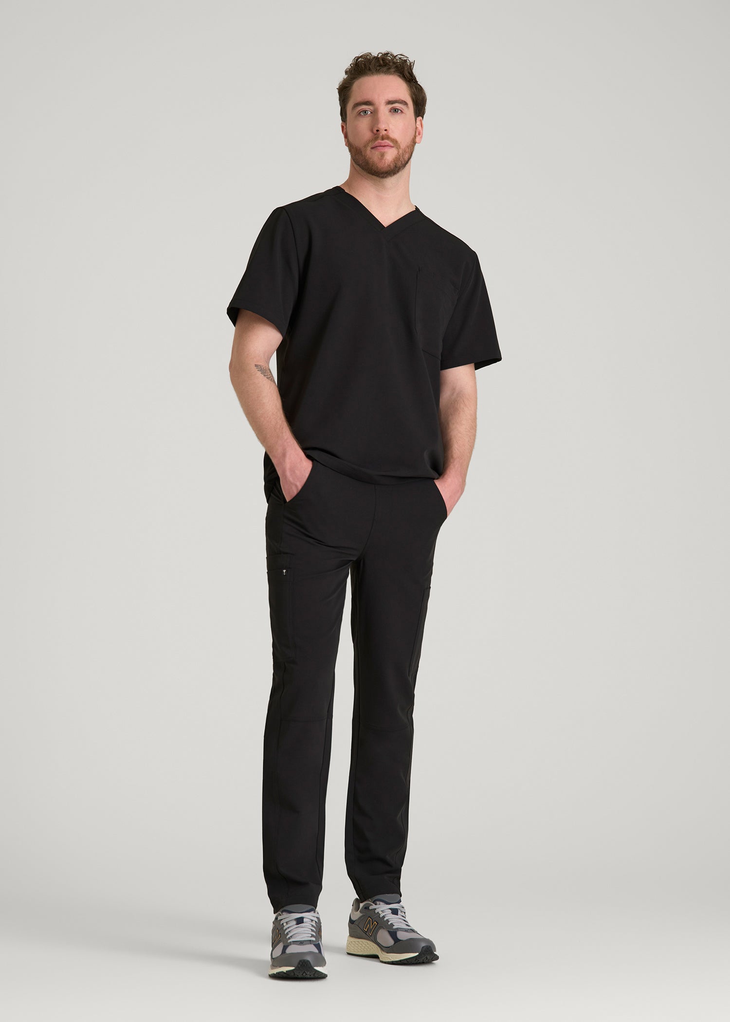 American Tall Online Shop | Cargo Scrub Pants for Tall Men in Black