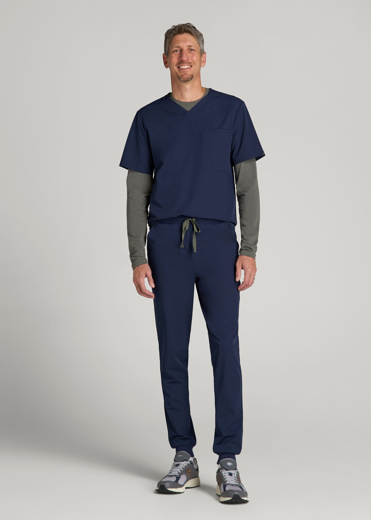 American Tall Online | Scrub Joggers for Tall Men in Patriot Blue
