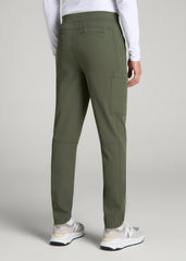 American Tall Sale | Cargo Scrub Pants for Tall Men in Clover Green