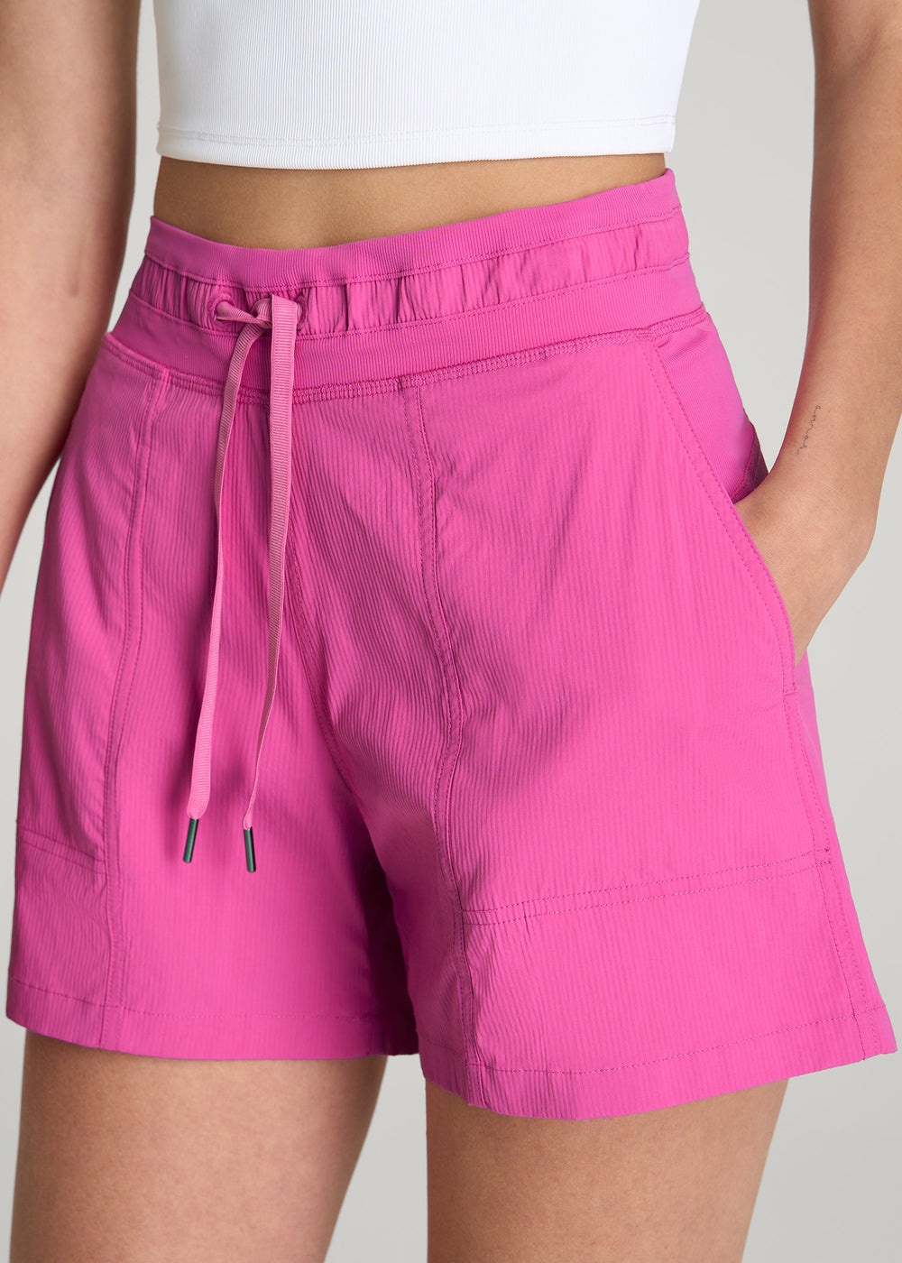 American Tall Online Shop | High Rise After Practice Short for Tall Women in Magenta