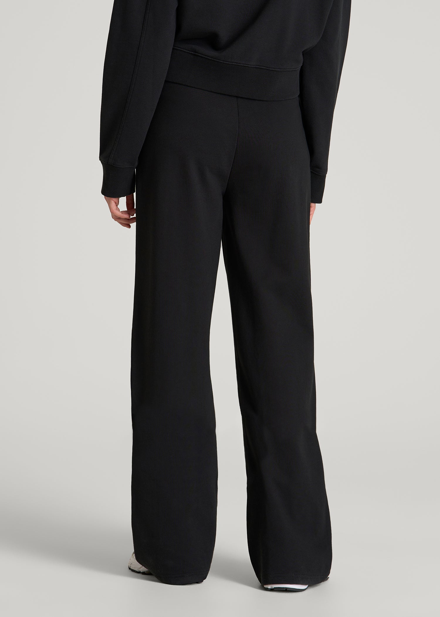 American Tall For Sale | Everyday Terry Midrise Wide Leg Pants for Tall Women in Black