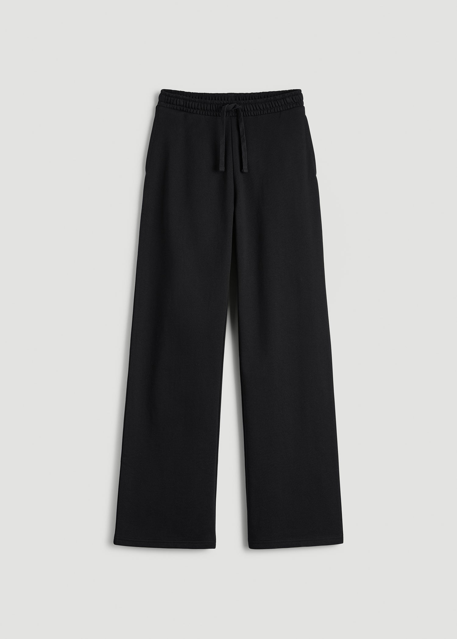 American Tall For Sale | Everyday Terry Midrise Wide Leg Pants for Tall Women in Black