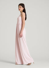 American Tall Online | Jersey Tank wide leg jumpsuit with pockets for Tall Women in Grey Lilac